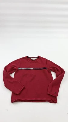 Vintage Tommy Hilfiger Jeans Sweater Womens Small Red Stripe Cotton 00s Y2K - Image 1 of 4