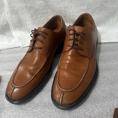 Johnston Murphy Mens Handcrafted Oxfords 9 M Brown Leather Dress Shoes nice - Image 1 of 4