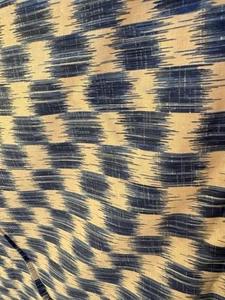 Stoff Jay Yang blau kariert Ikat 13 Yards 470” x 55” - Bild 1 von 14