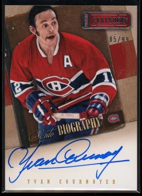 2013-14 Panini Playbook Auto Biography Yvan Cournoyer /99 FG01 Montreal - Image 1 of 2