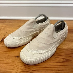 Adidas Sneakers Mens 9.5 Sand White Nizza RF Slip On Bliss H05247 Canvas - Picture 1 of 13