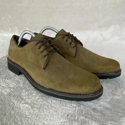 Timberland Stormbuck 男式 9.5 码棕色麂皮绒牛津防水凸耳鞋底新品 — 第 1/4 张图片