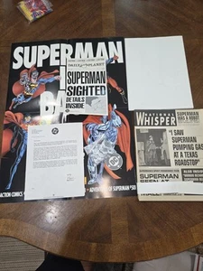 Ultra Rare New Adventures Of Superman #500 Promo Kit DC Comics Poster Pins More - Bild 1 von 10