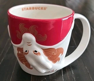 Starbucks 2011 Embossed Dragon 12oz Kaffeebecher Teetasse mit Roségold Details EUC - Bild 1 von 9