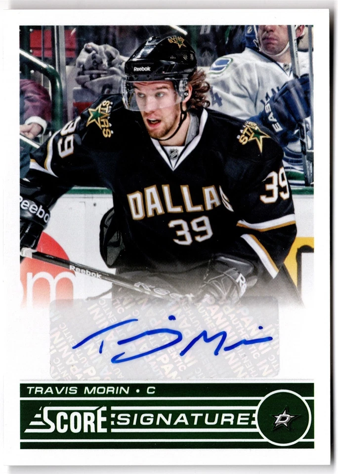 2013-14 Panini Score Signatures TRAVIS MORIN #SS-TM Dallas Stars Autograph Auto - Image 1 of 1