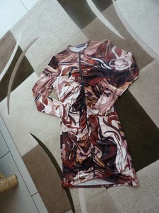 LADIES PRETTYLITTLETHING DRESS LONG SLEEVE SIZE UK8 GUC - Picture 1 of 5