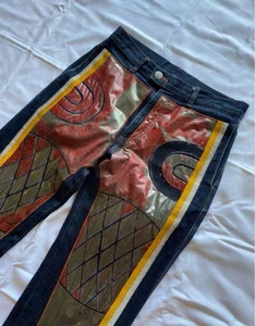 Vintage Jean Paul Gaultier Homme Denim Pants Size M Indigo - Picture 1 of 7