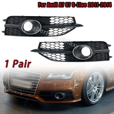 Para Audi A7 S7 SLine 2011-2014 Faro Antiniebla Máscara Rejilla Luz Antiniebla Cubierta Marco Foto 1 de 4