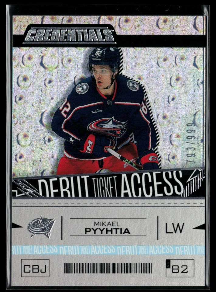 2023-24 Upper Deck Credentials #147 Mikael Pyyhtia RC 793/999 - Image 1 of 2