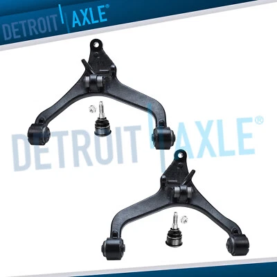 Pair (2) Front Lower Control Arm + 2 Ball Joint for 2002 2003 2004 Jeep Liberty - Image 1 of 4