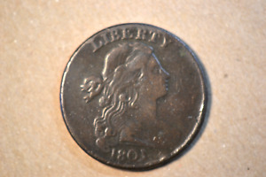 1801 Draped Bust Large Cent- Very Fine.