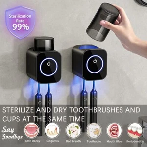 Toothbrush Sterilizer Rechargeable UV Toothbrush Sterilizer Electric Case Holder - Picture 1 of 13