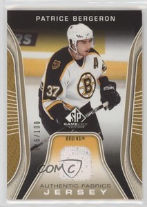 2006-07 SP Game Used Edition Authentic Fabrics Gold Jersey /100 Patrice Bergeron