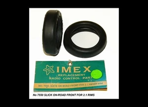 IMEX SLICK ON-ROAD FRONT TIRES for 2.1 Rims # 7550 Sealed packet NOS - Picture 1 of 1