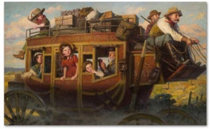 The Stagecoach Journey - by Morgan Weistlng - giclee on paper - Picture 1 of 1