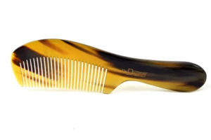 Shampoo Kamm aus hellem Horn, mittlere Zinkung / Griffkamm über 20cm - Bild 1 von 5