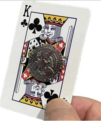 2X Magnetic Playing Cards Make Coins Vanish Easy Gimmick Card Card Trick - Image 1 of 3