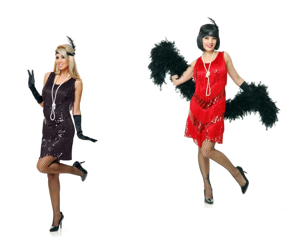 Flapper Dress 4 Tier Womens Halloween Costume - Image 1 of 1