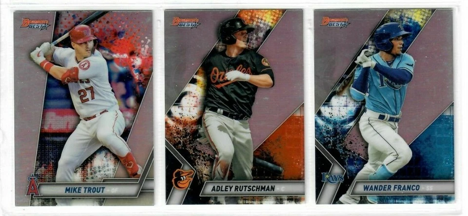 2019 Bowman's Best Baseball Base & Top Prospect REFRACTOR You Choose ADLEY TROUT - Image 1 of 1