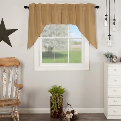 Juego de Cortinas SIMPLE LIFE FLAX Caqui Swag Country Primitive Farmhouse VHC Marcas Foto 1 de 4