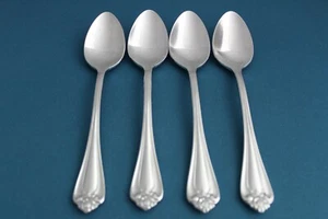 4 Place Oval Soup Spoons Reed & Barton ROSELAND 18/8 Stainless Korea 6 3/4" - Picture 1 of 5