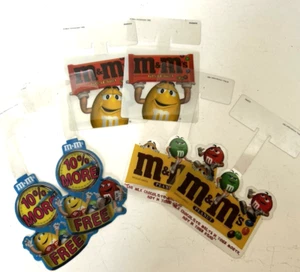 M&M's Store Shelf Display Plastic Hang Tags 1998 1997 Lot 6 - Picture 1 of 4
