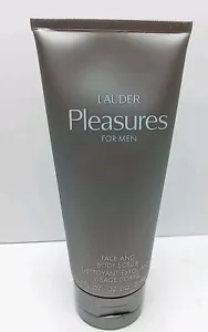 ESTEE LAUDER Pleasures For Men LARGE Face and Body Scrub 6.7 oz / 200 ml NEW - Picture 1 of 6