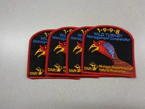 "LOT" OF 4 - "1998" MICHIGAN SUCCESSFUL DNR TURKEY HUNTING PATCHES - DEER-BEAR - Picture 1 of 1