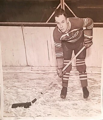 1937 FRANK SPAIN BOSTON OLYMPICS TYPE 1 PHOTO BRUINS AHL EHL GARDEN NHL HOCKEY  - Image 1 of 4