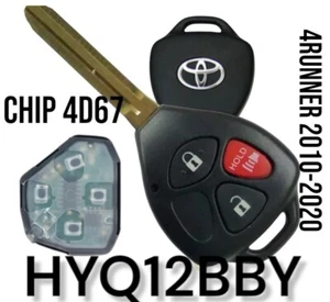 RAV4 2010-2012 4RUNNER 2010-2020 Remote key CHIP 4D67 HYQ12BBY - Picture 1 of 9