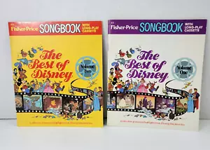 2 Vtg Fisher Price The Best of Disney Songbook Music Lyrics Volume 1 & 2 No Tape - Picture 1 of 11