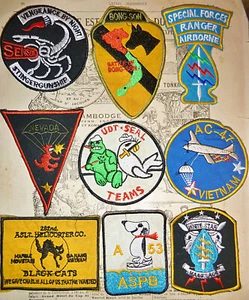 NEVADA - Lot x 9 Patch - Black Cats - Navy SEALs - Spooky Gunship - Vietnam War - Picture 1 of 4