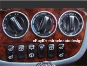 57MM A/C STAINLESS SWITCH FRAME RIMS FOR 1998-2001 MERCEDES BENZ W163 ML M-CLASS - Picture 1 of 2