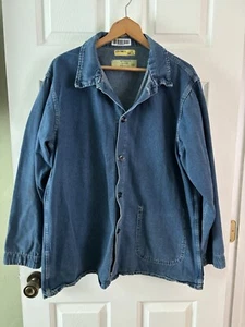 Mens Vtg Universal Stone Cutter UNION MADE Sanforized Denim Chore Jacket Size L - Picture 1 of 8