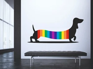 DACHSHUND RAINBOW wall sticker decal art sausage dog - Picture 1 of 1