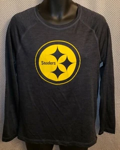 Camiseta de Entrenamiento Pittsburgh Steelers Gris Oscuro Majestuosa Poliéster LS - Para Hombre Mediu - Imagen 1 de 4