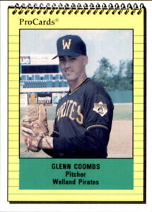 1991 Welland Pirates ProCards #3564 Glenn Coombs Houston Texas TX Baseball Card
