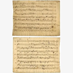 Mozart Manuscript, 6 Menuette, K. 164, 1 & 2, 1772 - Picture 1 of 11