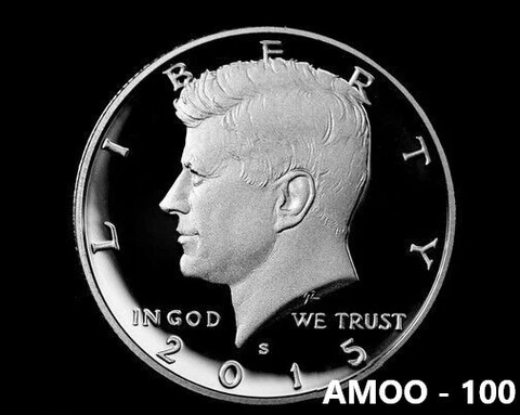 2015 S Silver Proof Kennedy Half Dollar Cover