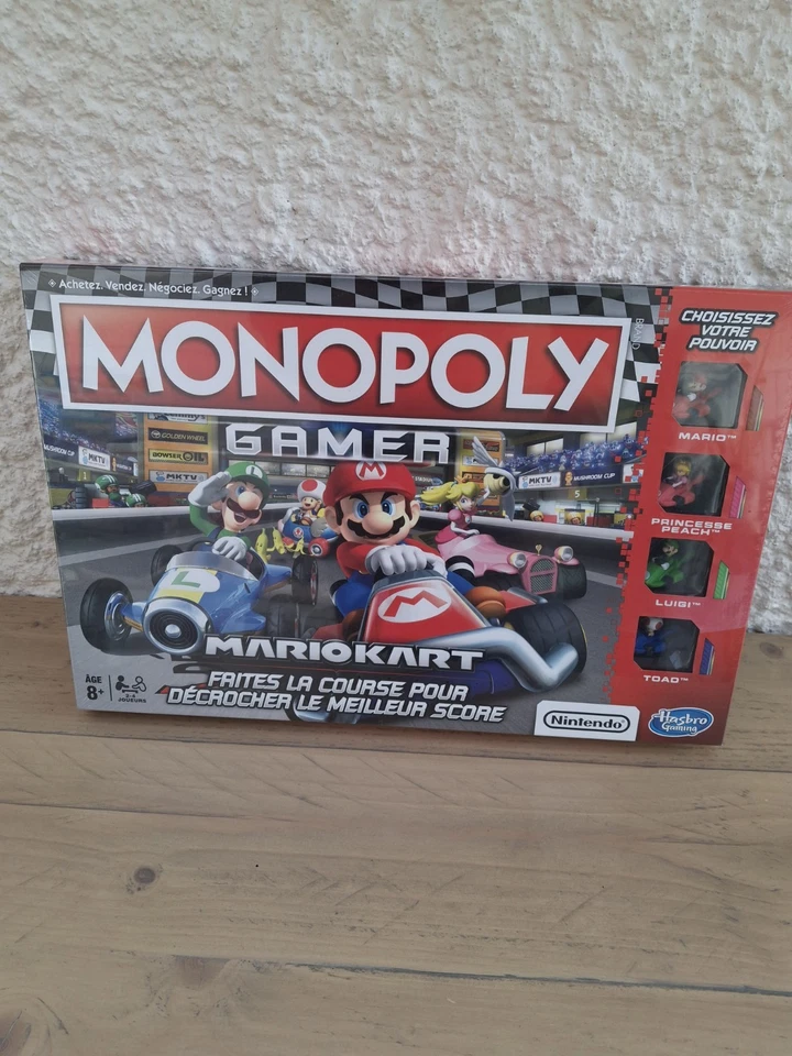 Monopoly Mario Kart Gamer   Neuf Hasbro Scellé Jeu Société  - Photo 1/2