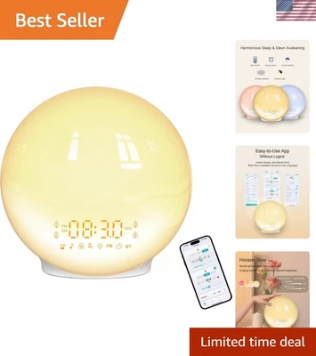 Smart APP Reloj Despertador Amanecer con 4 Alarmas y Sonidos Naturales para Dormir Pesado... Foto 1 de 4