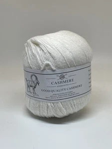Lot Of 6 Skeins 88% Cashmere 12% Acrylic Yarn ~50g Ea New READ*** White - Picture 1 of 5