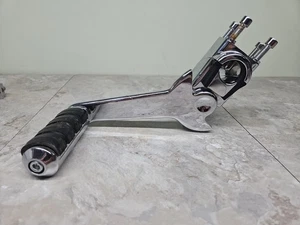 Chrome Right Side Back Rear Foot Peg Mount Bracket 2 Position Adjustable 4 Bolts - Picture 1 of 14