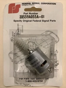 Z8559A055A-01 FEDERAL SIGNAL MOTOR & WORM GEAR 95FPM - Picture 1 of 1