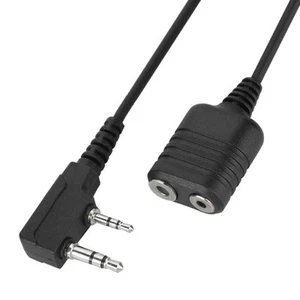 2-pinowy Walkie Talkie Mic Zestaw słuchawkowy Adapter Kabel do radia Kenwood Bao Feng - Zdjęcie 1 z 10