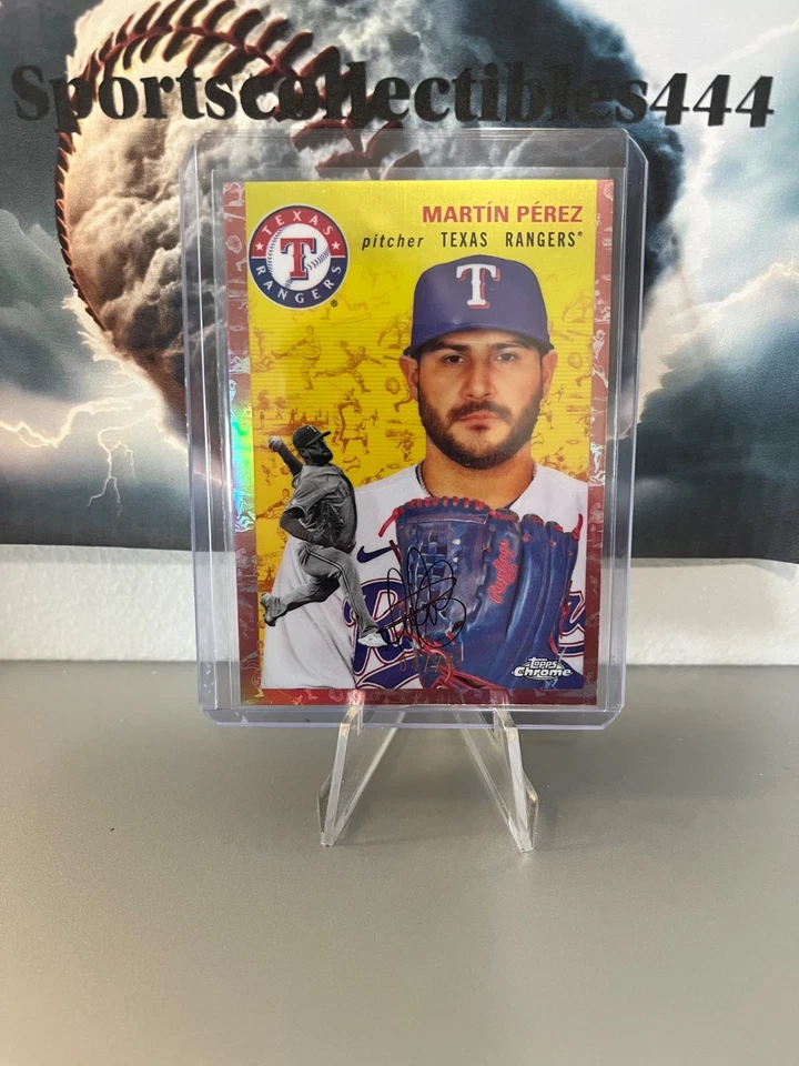 Martin Perez 2023 Topps Chrome Platinum Rose Gold Toile 4/75 Texas Rangers - Изображение 1 из 1