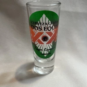 Cerveza Clara Dos Equis XX Lager Especial Cancun Double Schnapsglas Souvenir - Bild 1 von 11