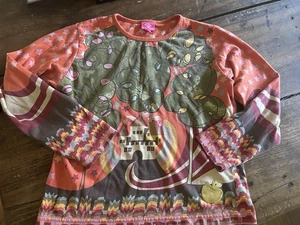 Fall Oilily Top Girls Size 140 Castle Stars Apple Patch Blouse Boutique 10 - Picture 1 of 3