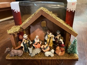 Home Accents Holiday Porcelain Nativity Scene Set 11 Piece - Picture 1 of 1
