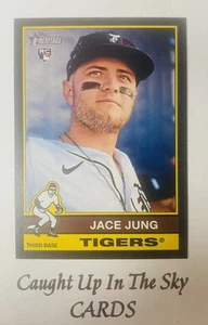2025 Topps Heritage Jace Jung RC Black Border SSP Detroit Tigers PR/50 - Picture 1 of 2